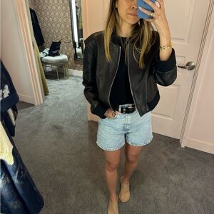 Khaite Otten cropped bomber jacket size 10 NWT